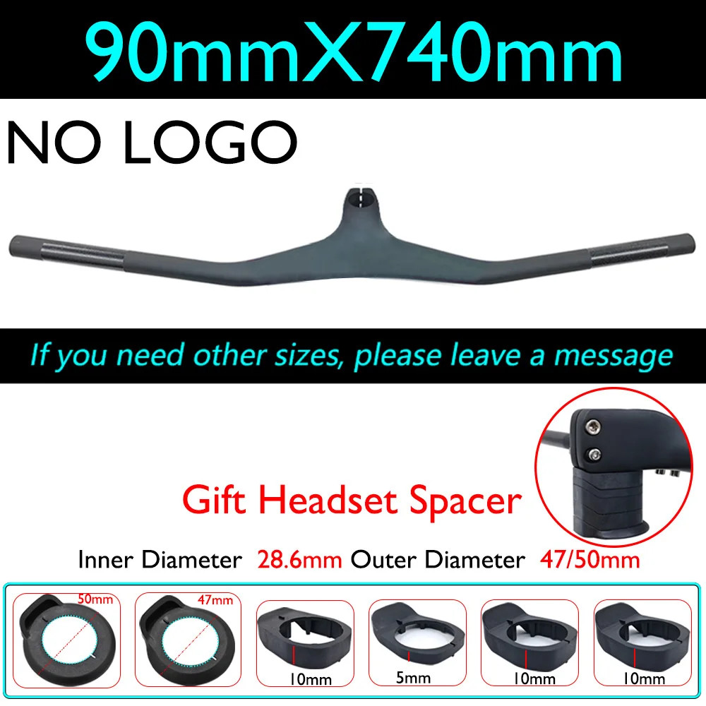 Carbon MTB Bicycle Integrated Handlebars -17° 28.6mm 740mm Cycling Accessories