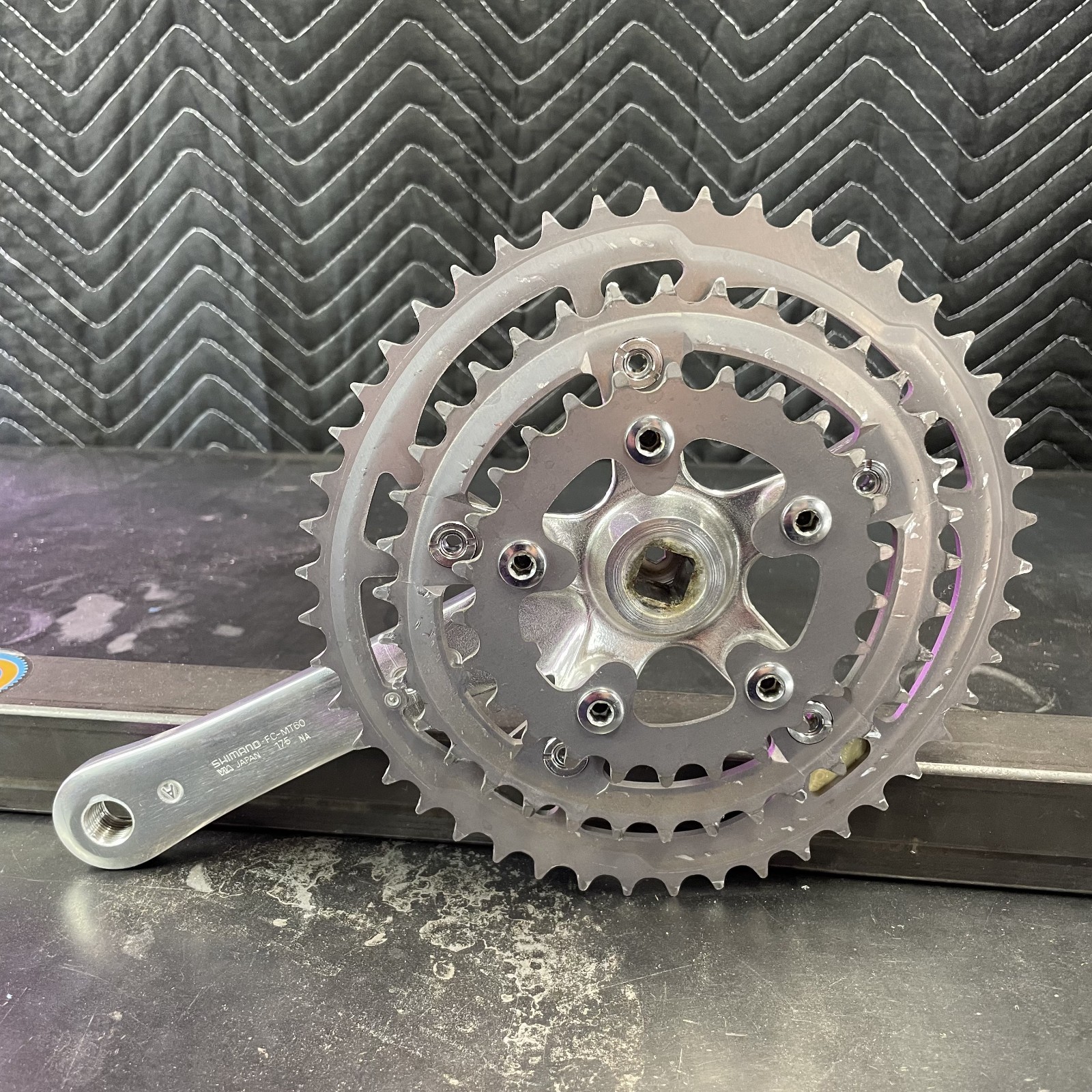 Vintage Shimano Deore MT60 Triple Crankset – 46/36/26 – 175mm – VGC