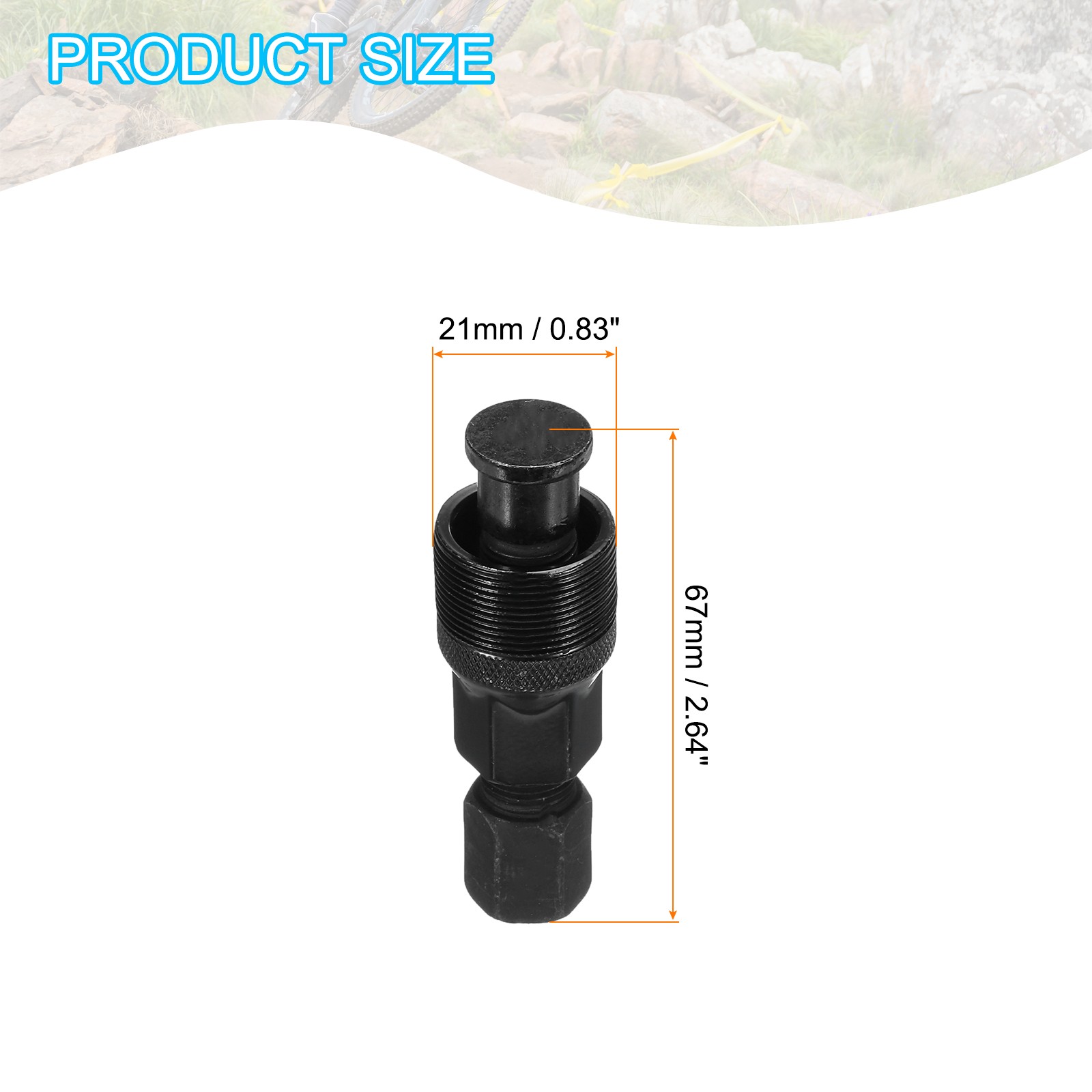 2 Pcs 2.64 x 0.83 Inches Bicycle Cassette Removal Tool Black
