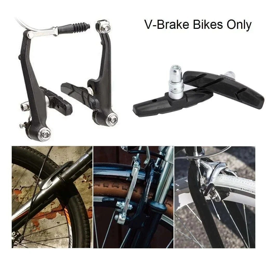 2/4/6PCS Mountain Bike BMX V Brake Blocks Rubber Bicycle Break Pad Shoes 3 Color