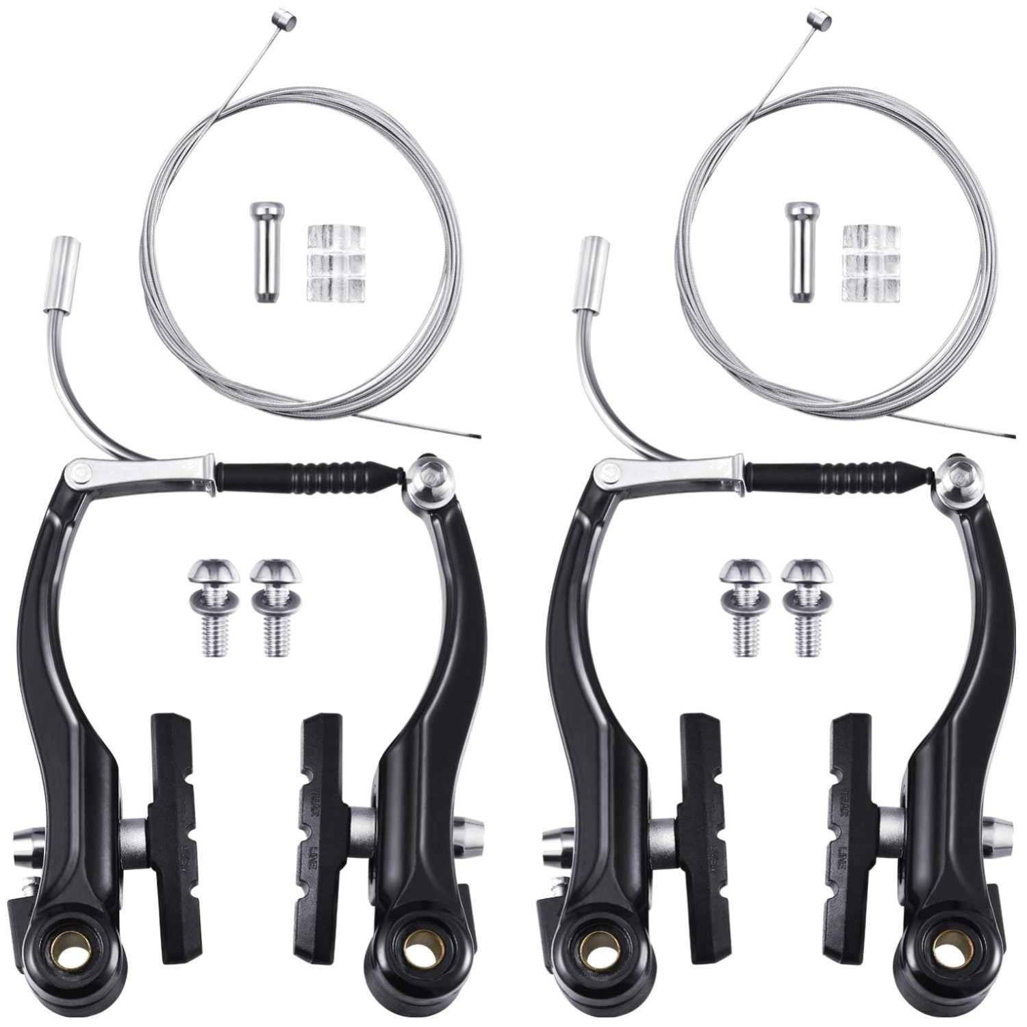 Mountain Bike Brakes Set – 2 Pairs + Accessories