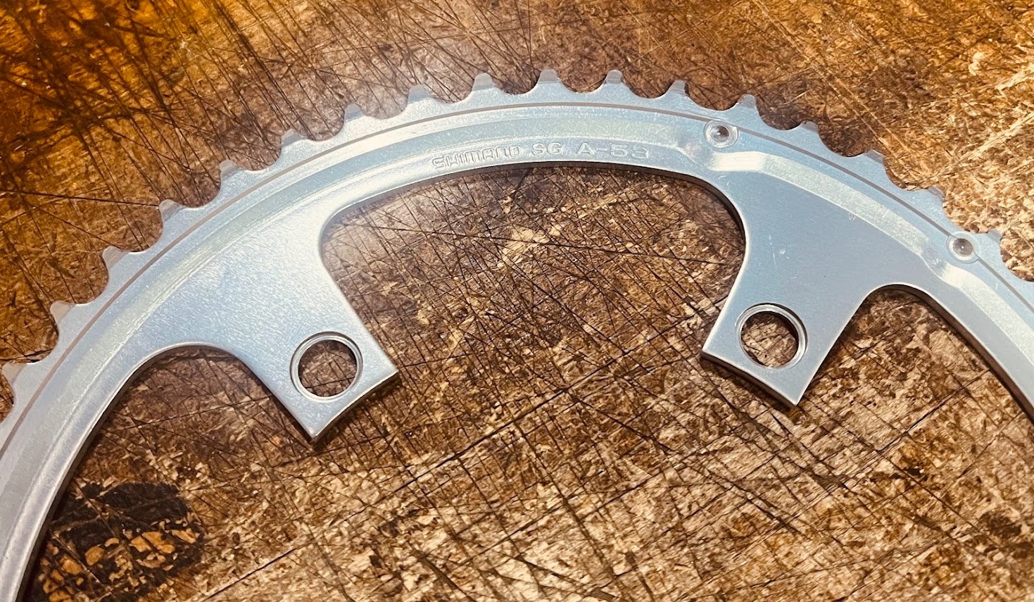 Shimano SG 53T Chainring 130 BCD A-Type Silver Aluminum Road 5-Bolt – XLNT Cond.