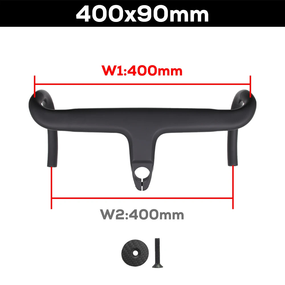 Road Bike Full Carbon Integrated CockpitHandlebar 28.6mm -10° 380-440*90-110mm