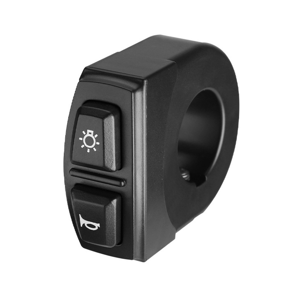Electric Bike Switch Button 2in1 for Headlight and Speaker 3pin Black ABS