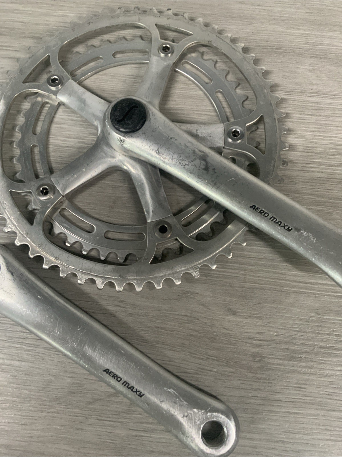SUGINO AERO MAXY CRANKSET DOUBLE 53-43 TOOTH 170 MM ARMS 6, 7, OR 8 SPEED