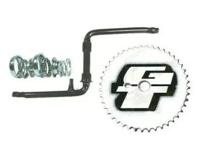 GT BMX Bicycle 1 piece Black Crank Set 44 Teeth GT Power White Chrome – Faster