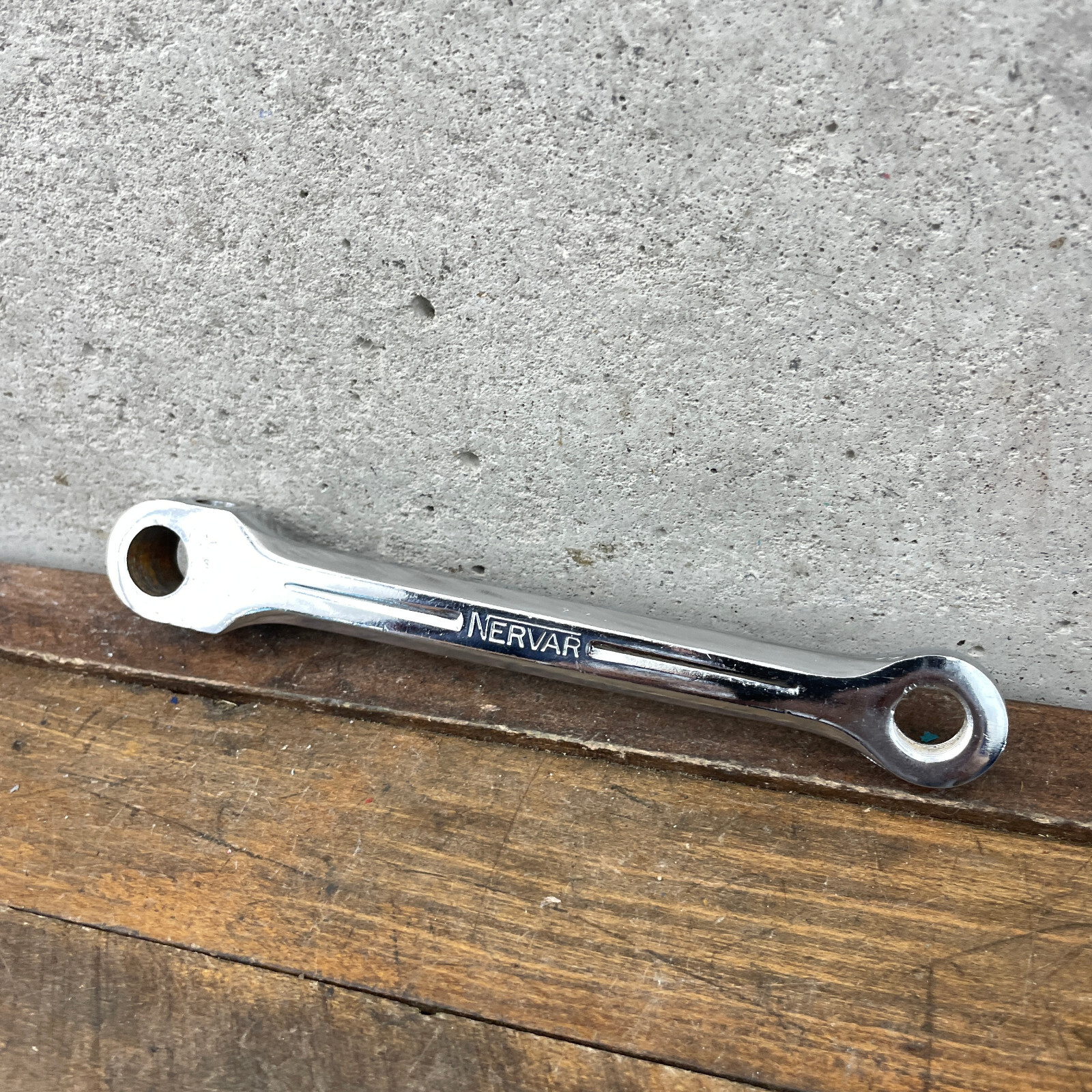 Vintage Nervar Crank Arm LEFT 165 mm Steel Chrome Cottered Peugeot Race France