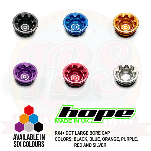 Hope RX4+ Large Bore Cap For SRAM DOT Brake – All Colors – Brand New