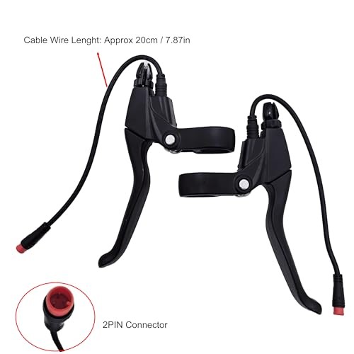Waterproof Electronic Brake Lever, Brake Grips for 2PIN Connector, 20cm