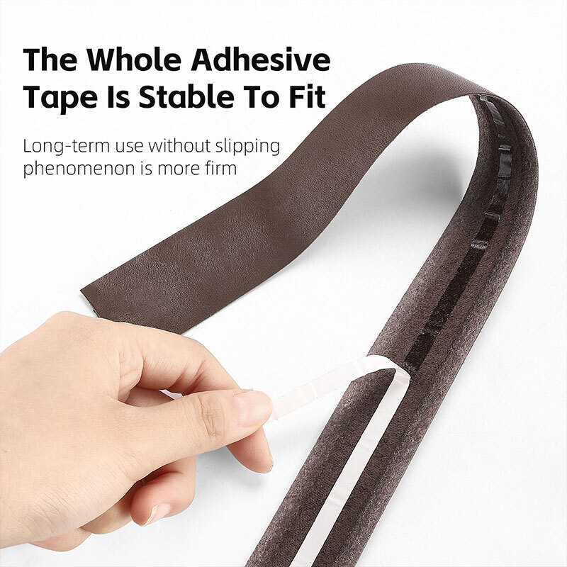 West Biking Road Bike Bicycle Handlebar Tapes Cowhide Leather Handlebar Tape Brown One Pair