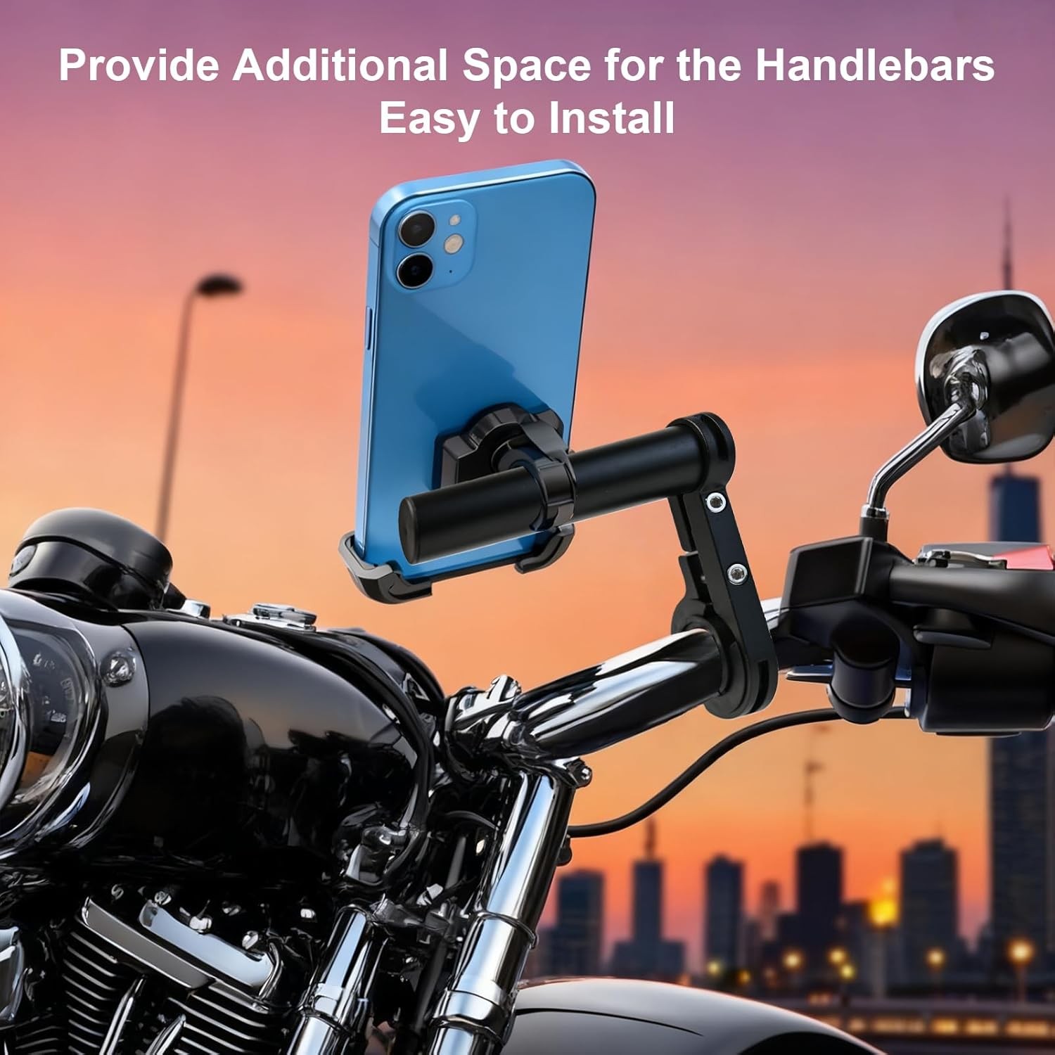 Bike Handlebar Extender – 4in Aluminum Alloy Handlebar Extension with Single Mou