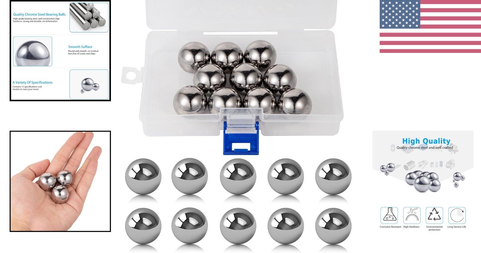 10 Pcs 3/4″ Chrome Steel Precision Bearing Balls for Durable Applications