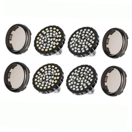 2 Inch LED Turn Signal Kit Front Rear 4 Pieces, 48 LEDs and 4 Smoked Lens