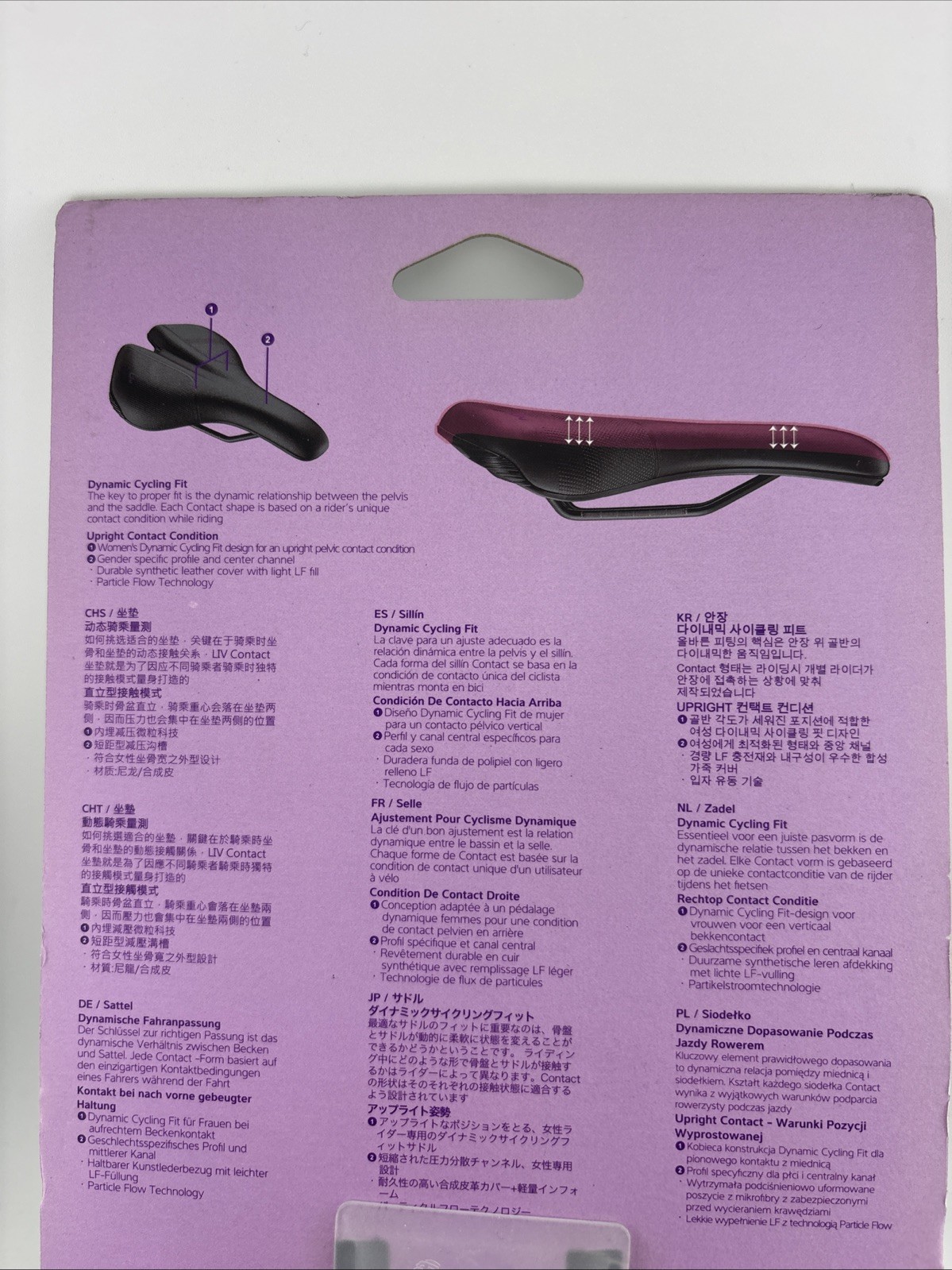 NEW Liv Contact Comfort Upright Saddle Women’s Bike Seat Black