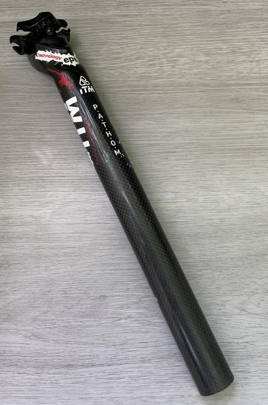 ITM PATHOM CARBON SEAT POST 31.6 MM x 350 MM TOTAL LENGTH 214 GRAMS