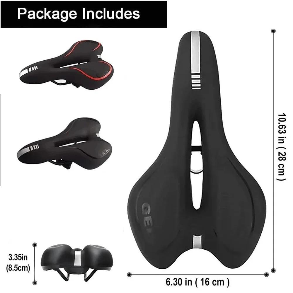 Bike Seat Bicycle Saddle MTB Road Mountain Cycling Gel Comfort Rainproof