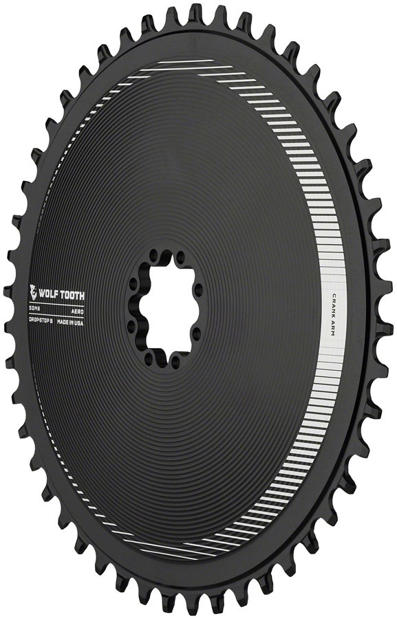 Wolf Tooth Aero Direct Mount Chainring – 46t, Direct Mount SRAM 8-Bolt,