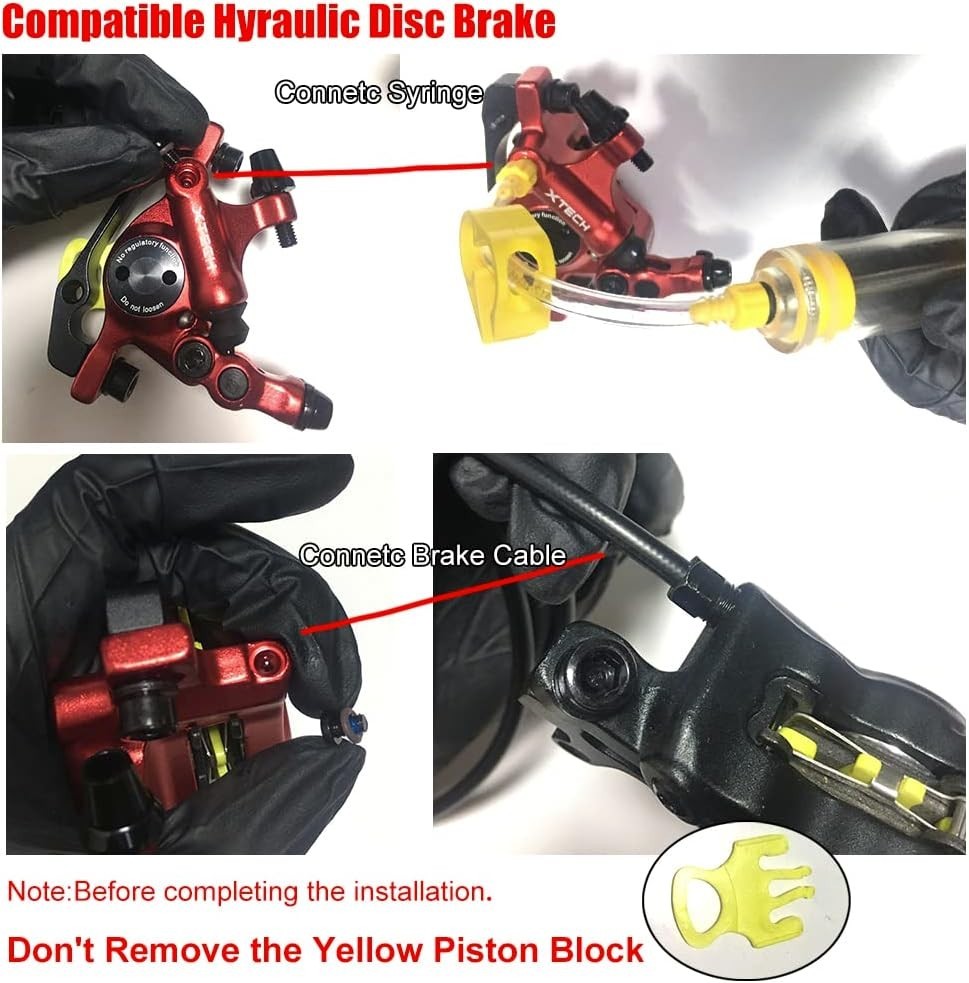 XTECH HB-100 Hydraulic Disc Brake Caliper Set – Front & Rear for MTB & E-Bikes