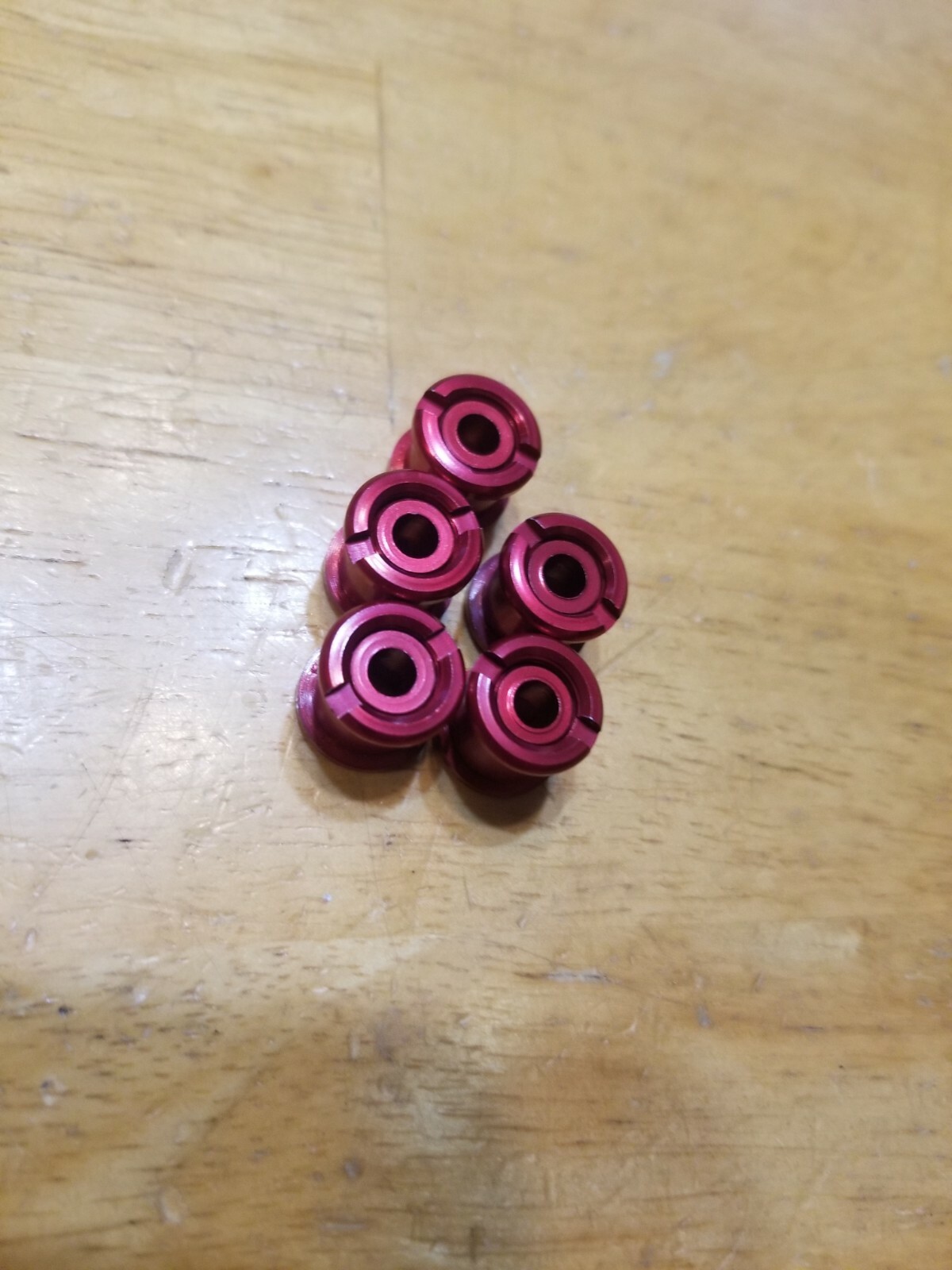 Ano Red 7075 Aluminum Bike Chainring Bolts 5 Bolts Double Ring Road