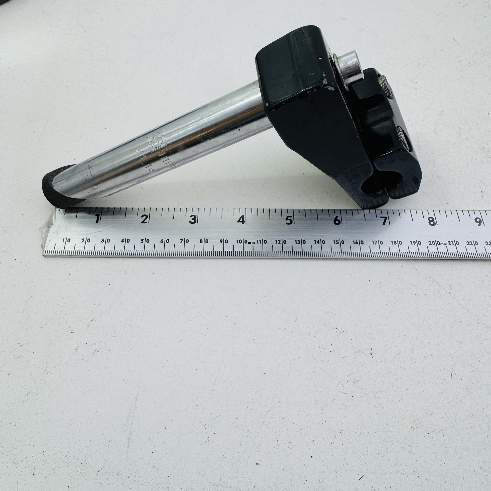 Vintage BMX Quill Handlebar Stem 21.1mm 4-Bolt Neck Black Steel Bike A05