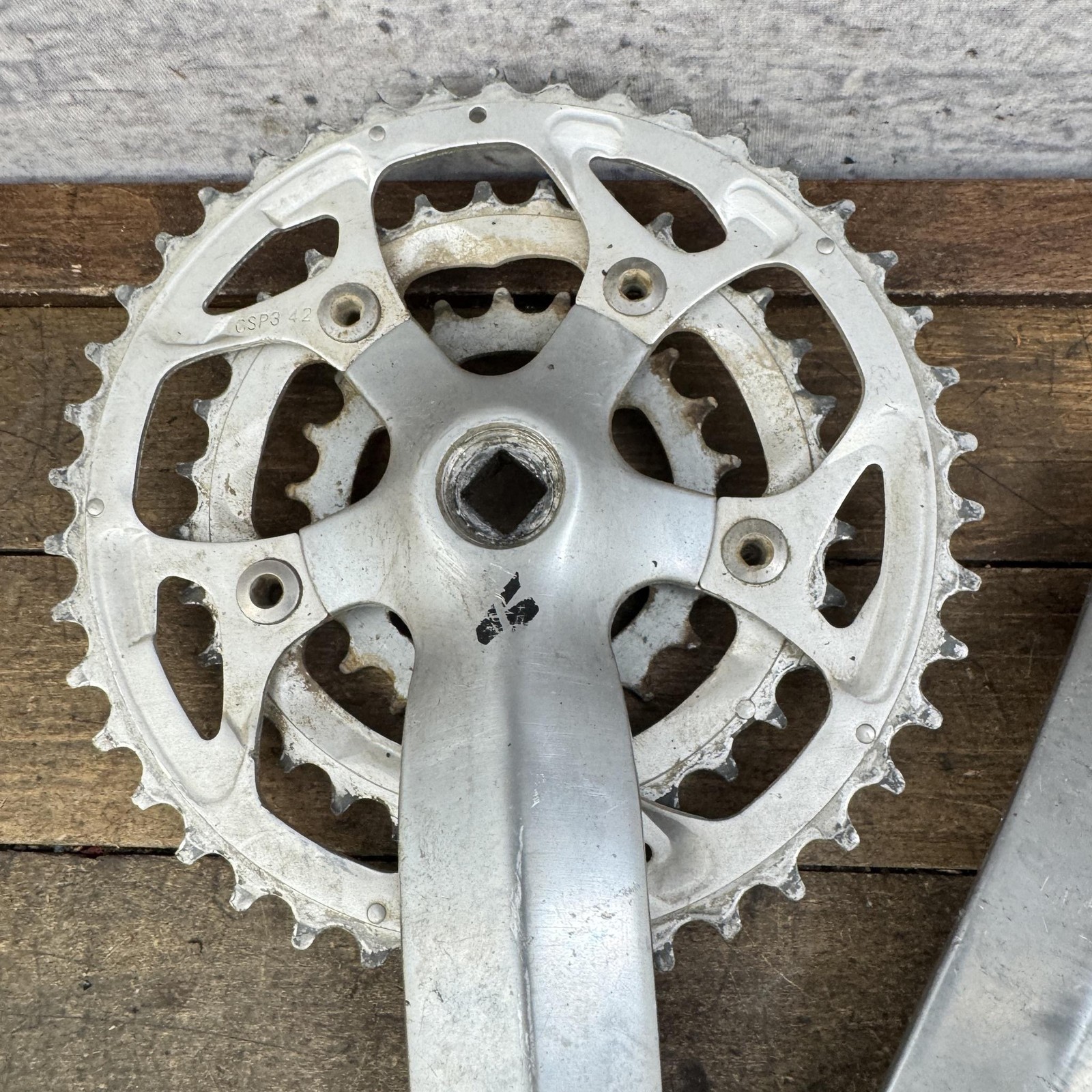 Vintage Sugino Triple Crankset 175mm Specialized Strongarm 42/32/22T 90s MTB
