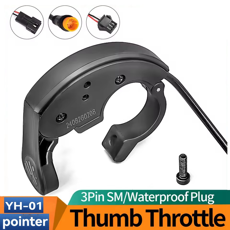 E-bike Thumb Throttle Hand Finger YH-001 Throttle 12V-72V 3-Pin SM/WP Plug HAU