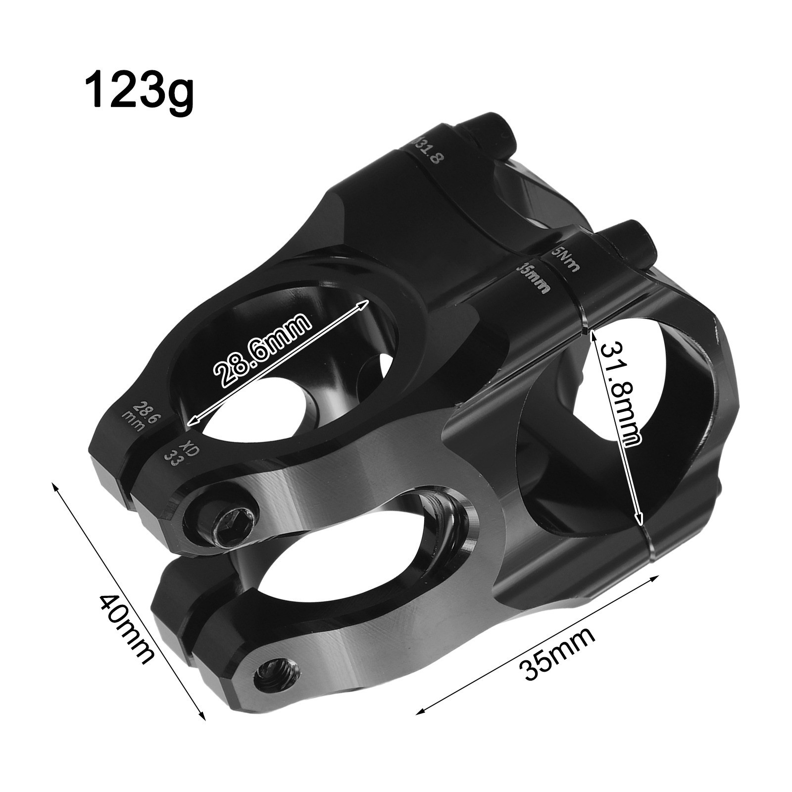 31 8MM Aluminum Alloy Bike Stem for Downhill Cycling Lightweight 123g Design