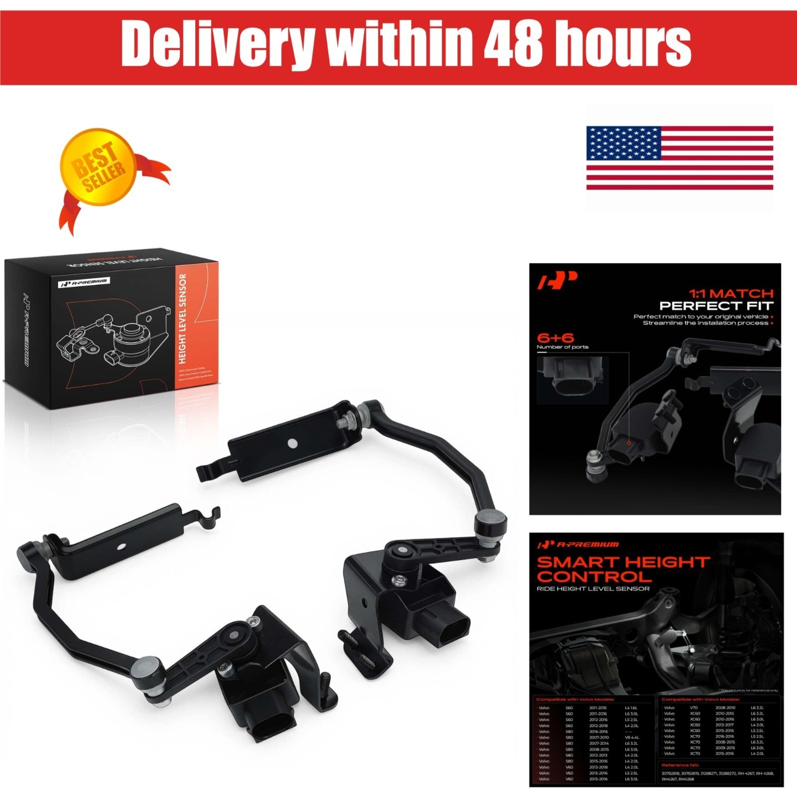 A-Premium Front Derailleur Compatible with Volvo XC60 S60 V70 2010-2018