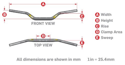 ProTaper SE Handlebar – Raptor ATV Sport Bend – Jet Black 2146D JET BLACK