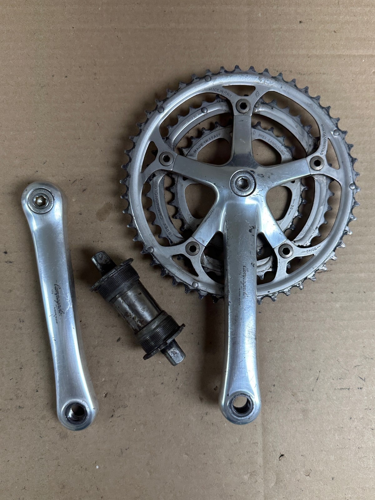 Campagnolo Mirage Triple Crankset, 175mm, 50/40/30 T, with Mirage Bottom Bracket