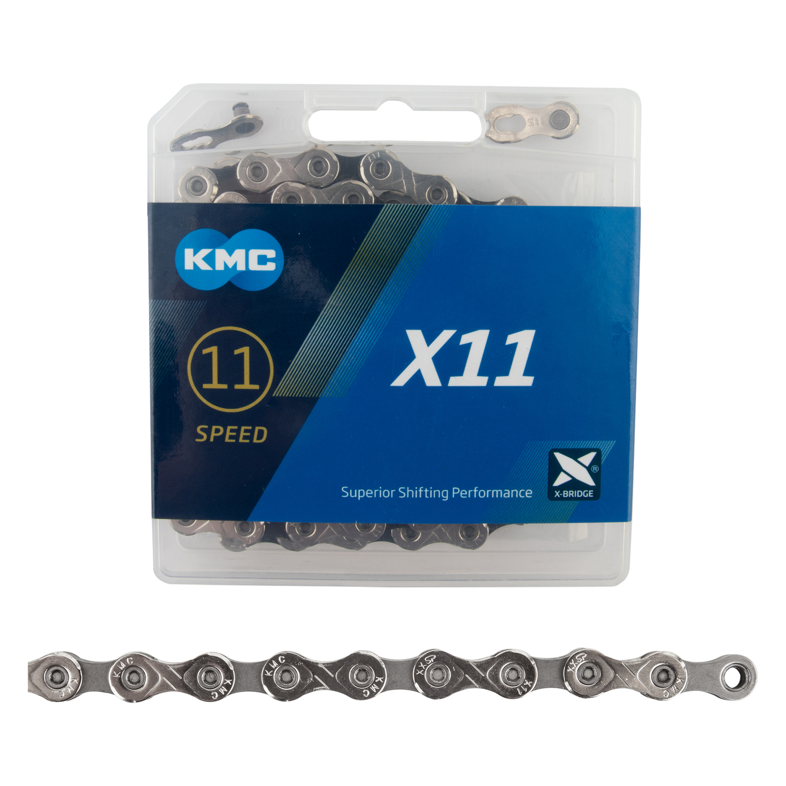 KMC X11.93 Chain – 11-Speed, 116 Links, Black/Silver