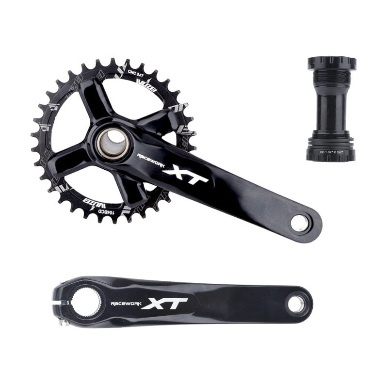 170/175mm 104BCD Crank Arms Mountain Bike Crankset Chainring 32/34/36/38/42/42T