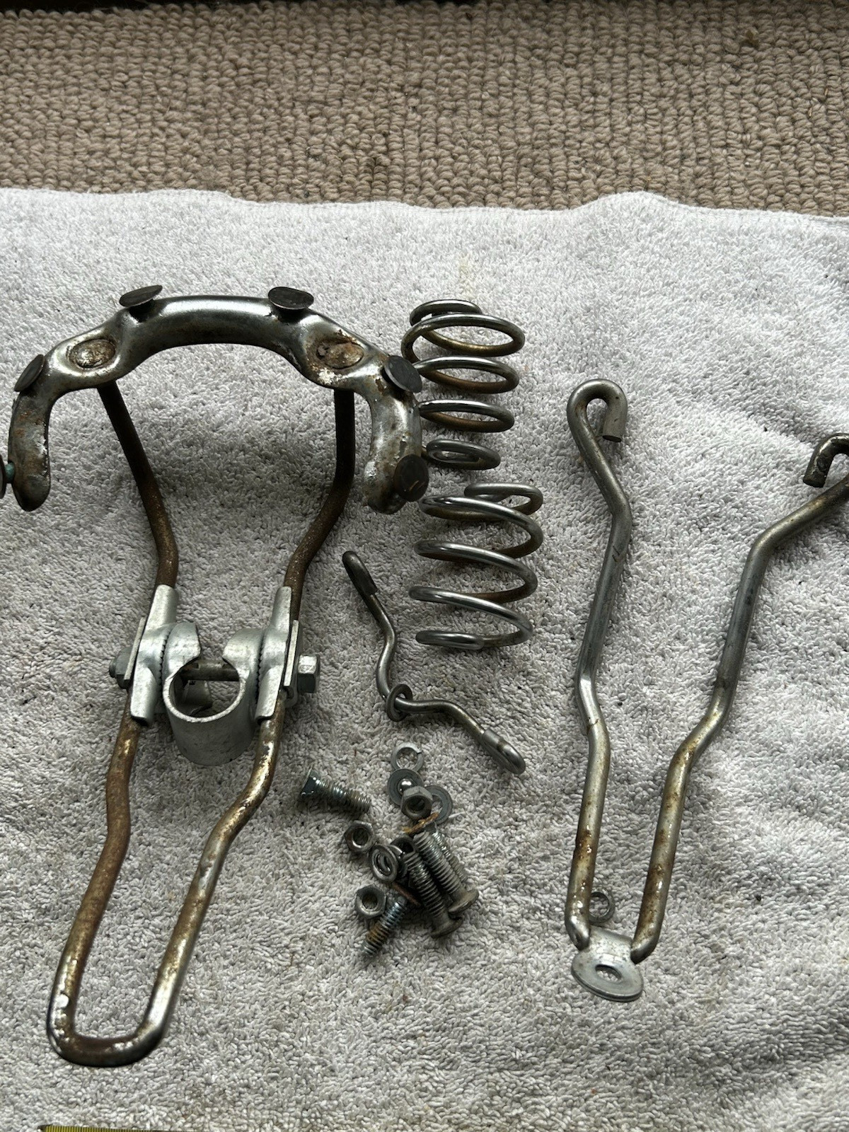 Vintage Brooks saddle parts for restoration-3 saddles and various parts