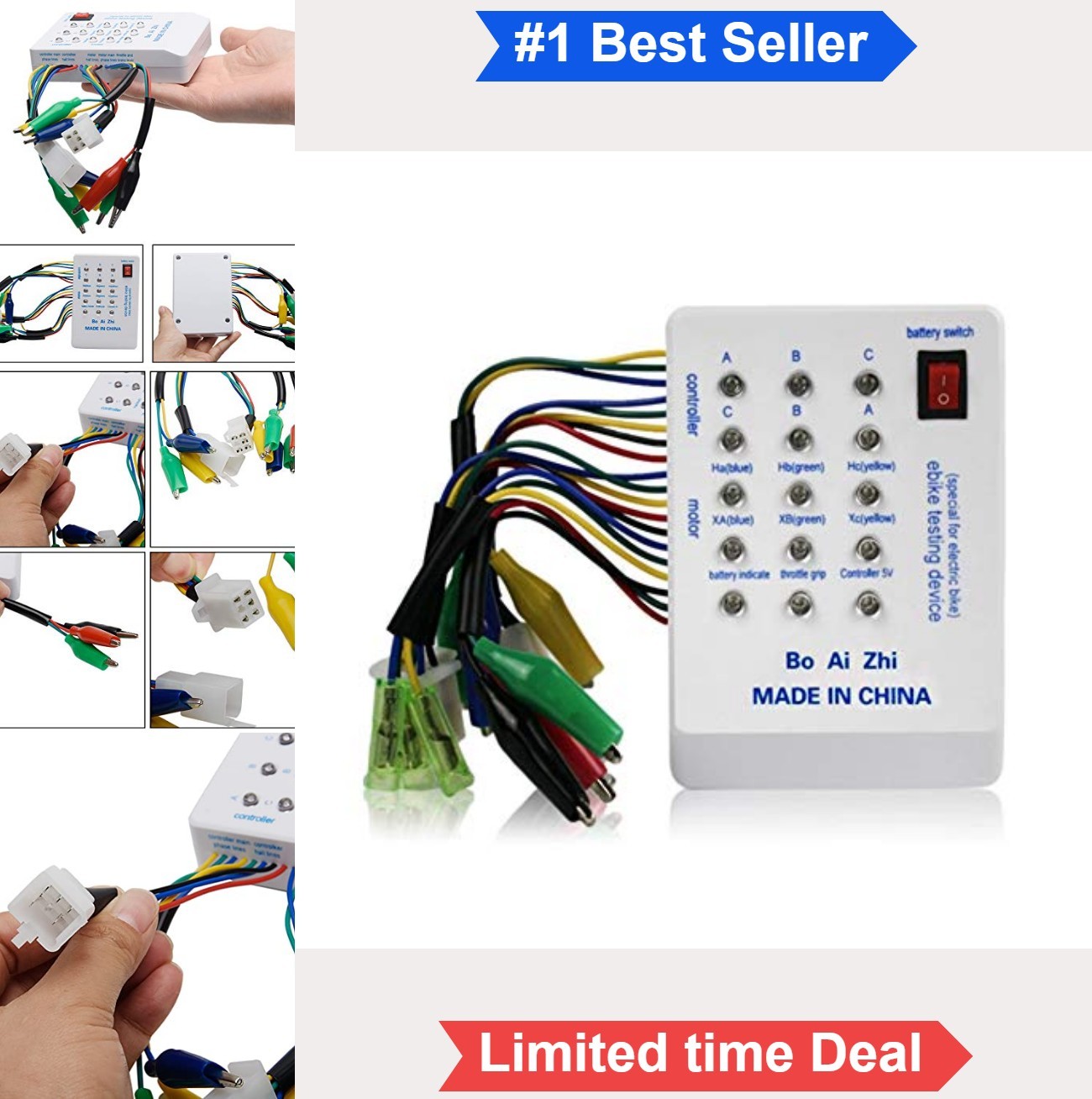 Brushless Motor Controller Tester 24V 36V 48V 60V 72V E-Bike Scooter Phase Angle
