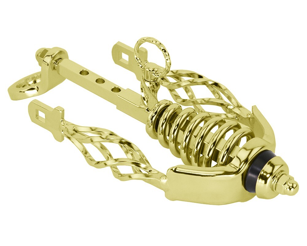 Vintage Lowrider Springer Suspension Fork Slammer Cage Twist Kit Gold.