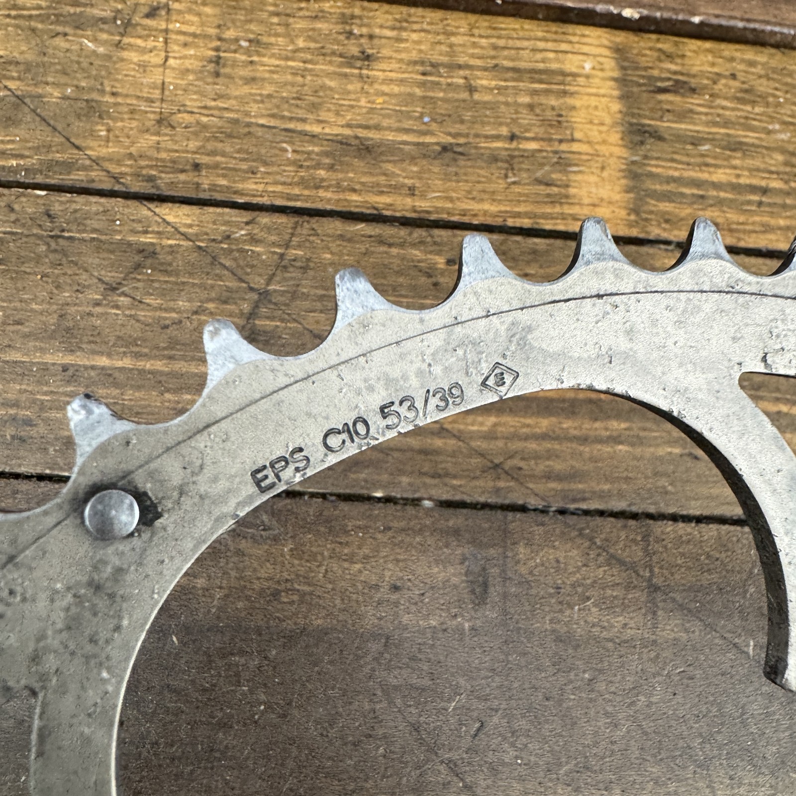 Vintage Campagnolo 10 Speed Chainring 53T 135mm BCD Made in Italy Road Bike EPS
