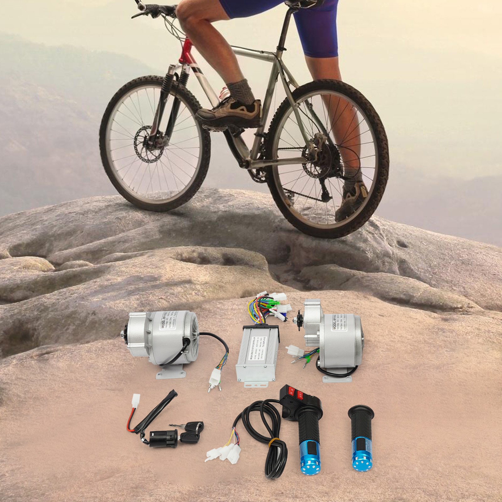 350W Gear Reduction Electric Motor,Electric Bike Motor Kit w/Controller+Throttle