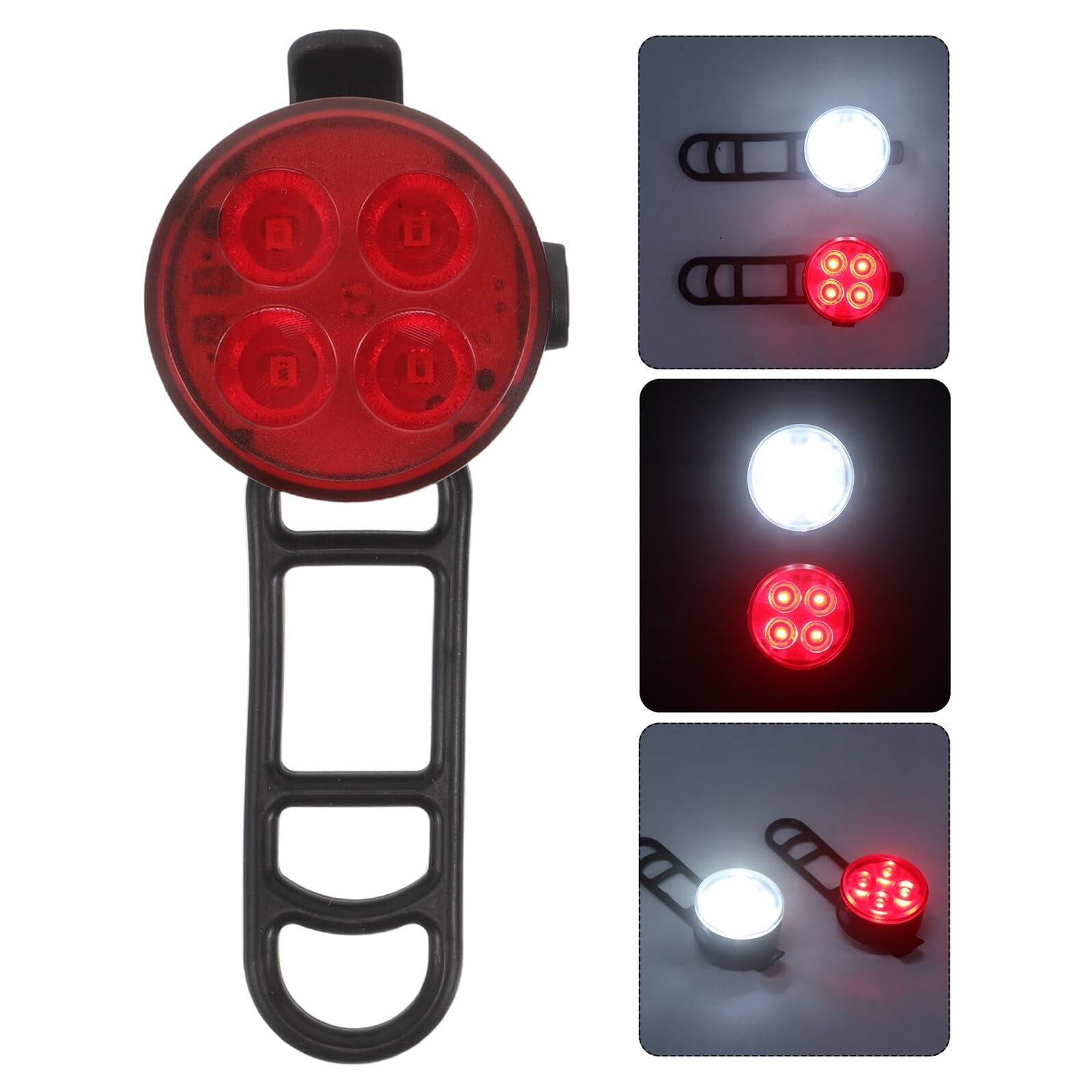 For Low Visibility Conditions Rechargeable Bike Light Set Compact Portable Size