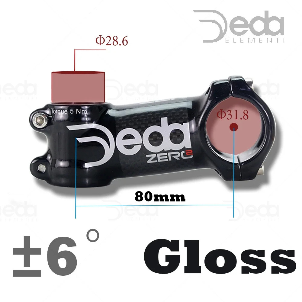 Bicycle Handlebar Stem Gloss /Matte Road/MTB Bike Stem 6/17 Degree 60-120mm