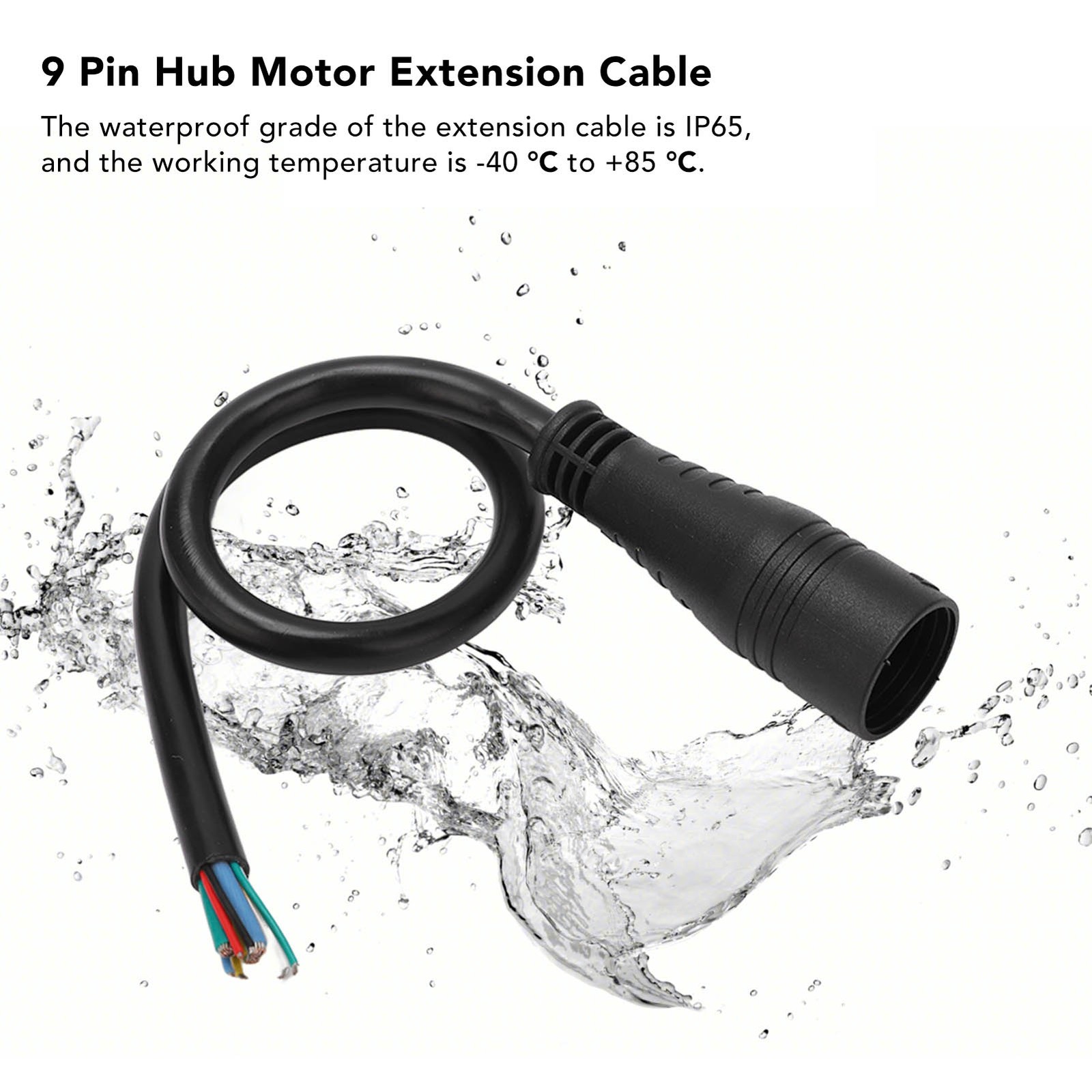 NEW 9 Pin Waterproof Motor Extension Cable Durable Conversion Line For Electric