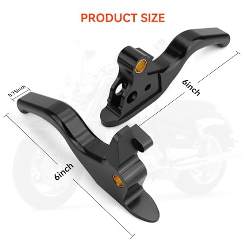 3 Finger 5.9″ Shorty Brake Clutch Levers Kit for 2015-2024 Harley Softail