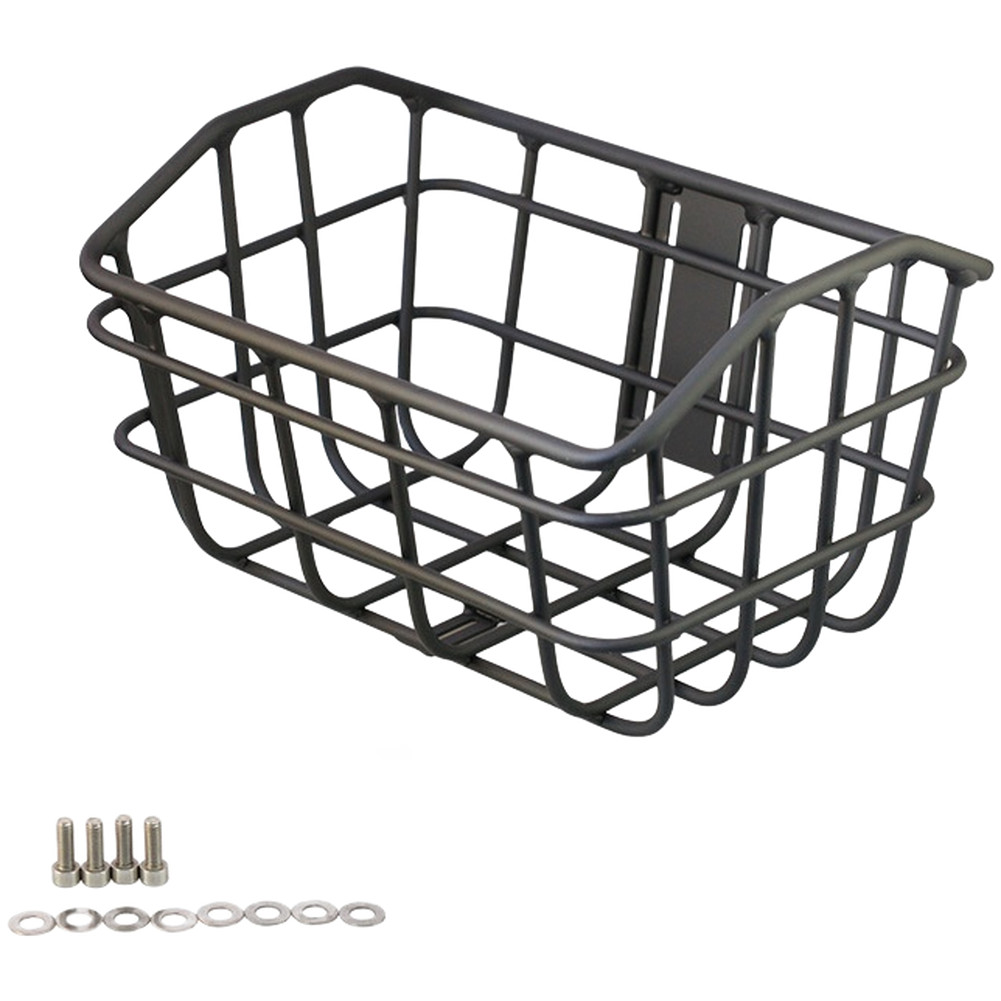Front Mount Aluminum Bike Basket Compatible with Most Handlebars 20.5cm Deep