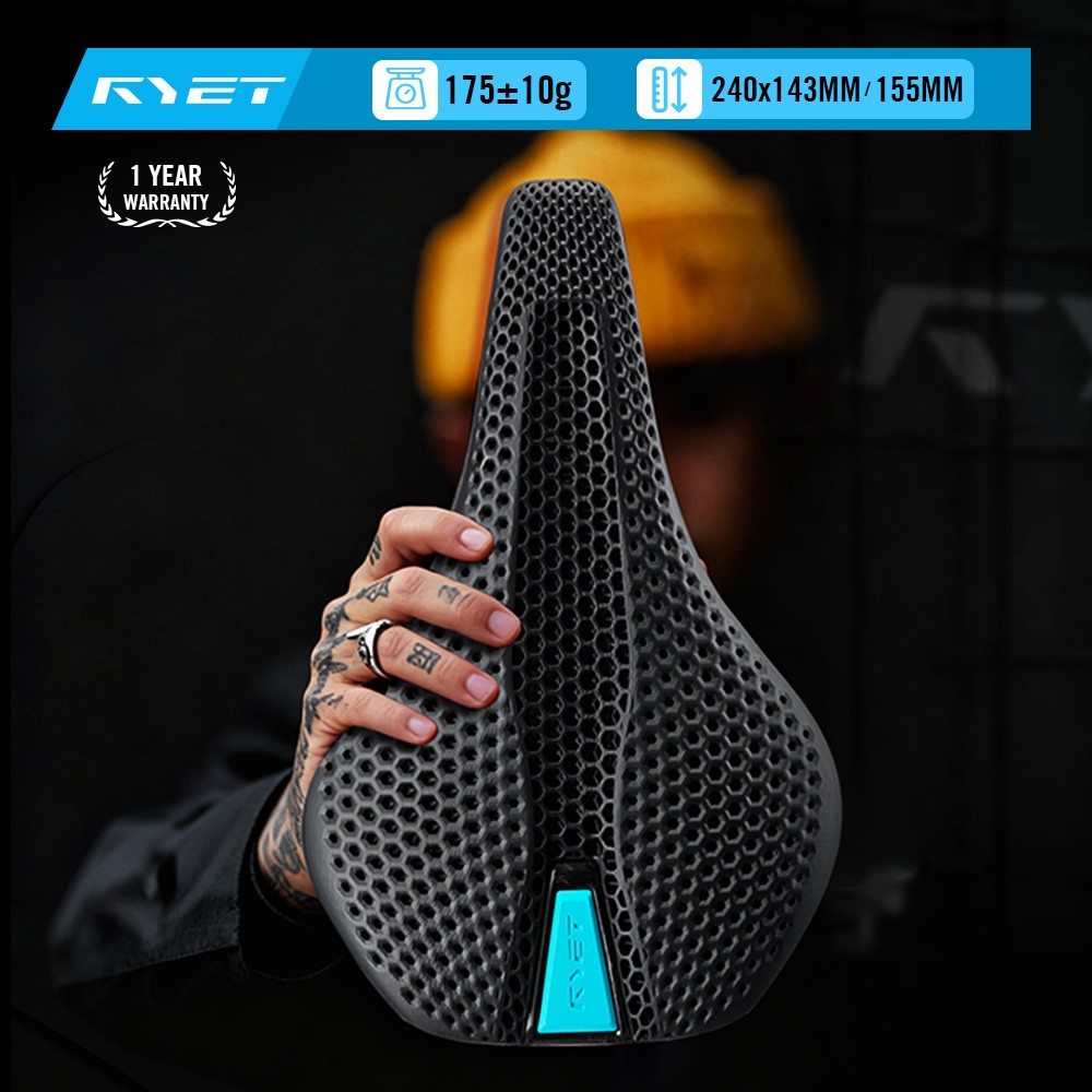 3D Printed Carbon Bike Saddle Carbon Rails 143/155MM for MTB Gravel Road Bike