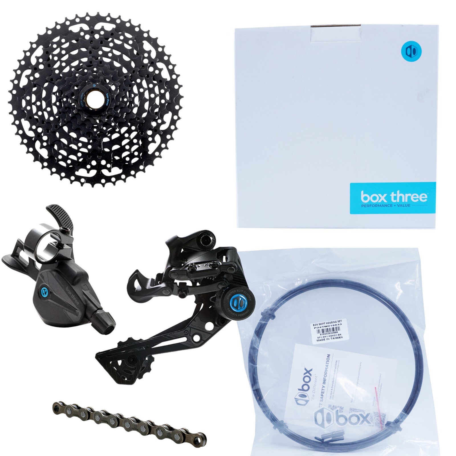 Box Three Prime 1×9 MultiShift 9X-Wide Range 4 Piece GroupSet 11-50 Convert Kit