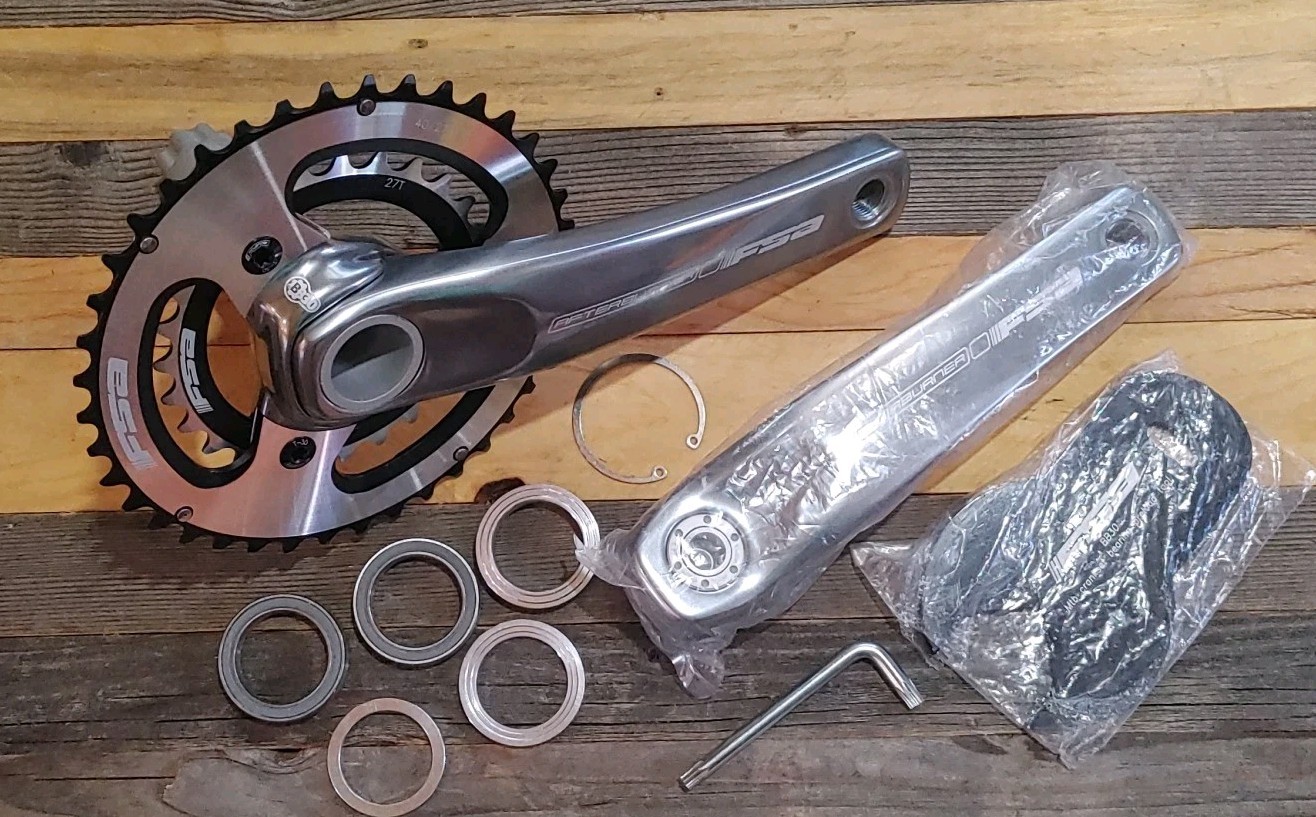 NOS FSA Afterburner Crankset 175 mm BB30 27/40T BCD 86 Hollow Forged Aluminum