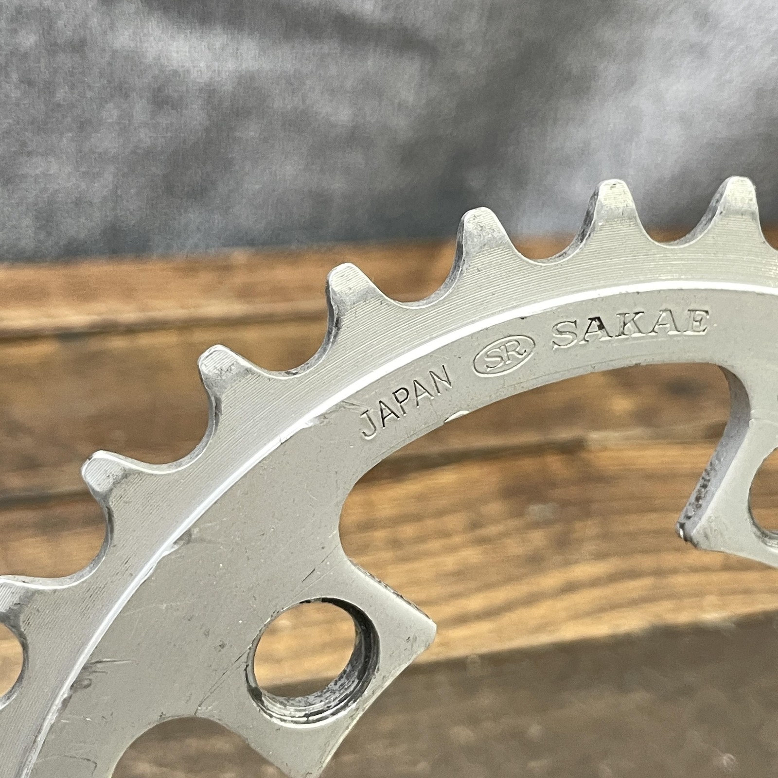 Vintage SR Sakae 34t Chainring 86 BCD 34 Tooth Silver Alloy Japan Road Tour