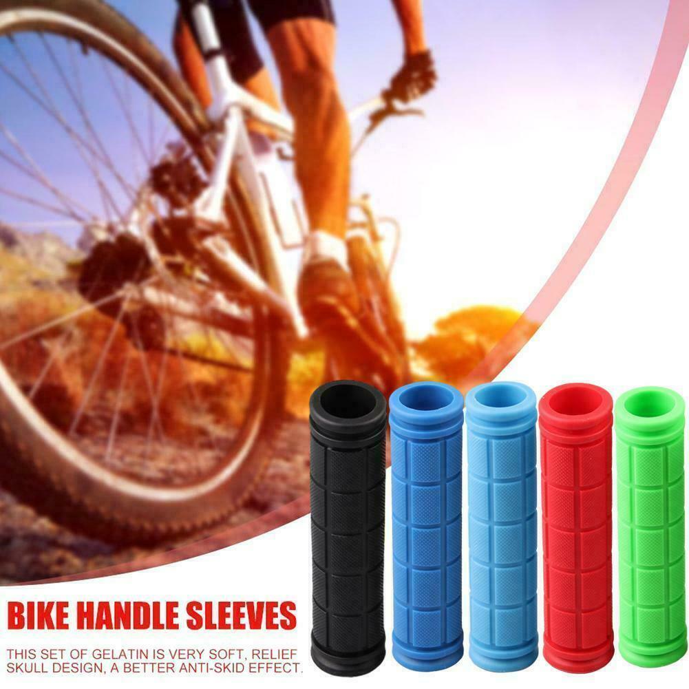 2 PC Mountain Bike Bicycle Cycling Handlebar Anti-Slip Soft Rubber Hand Grips