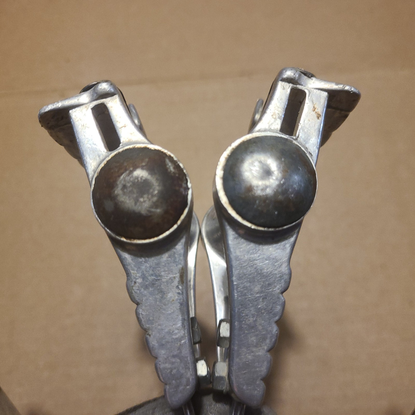 Vintage Maillard Alloy Road Bike Pedals + Christophe Toe Clips France Motobecane