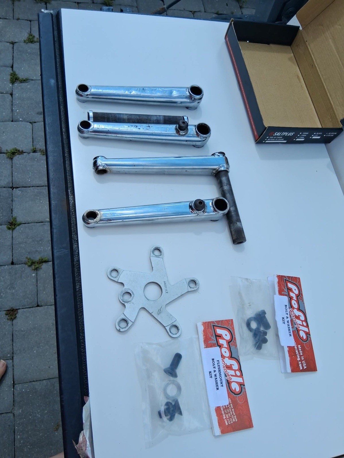 profile cranks unstamped rare 177mm and 180mm with extras