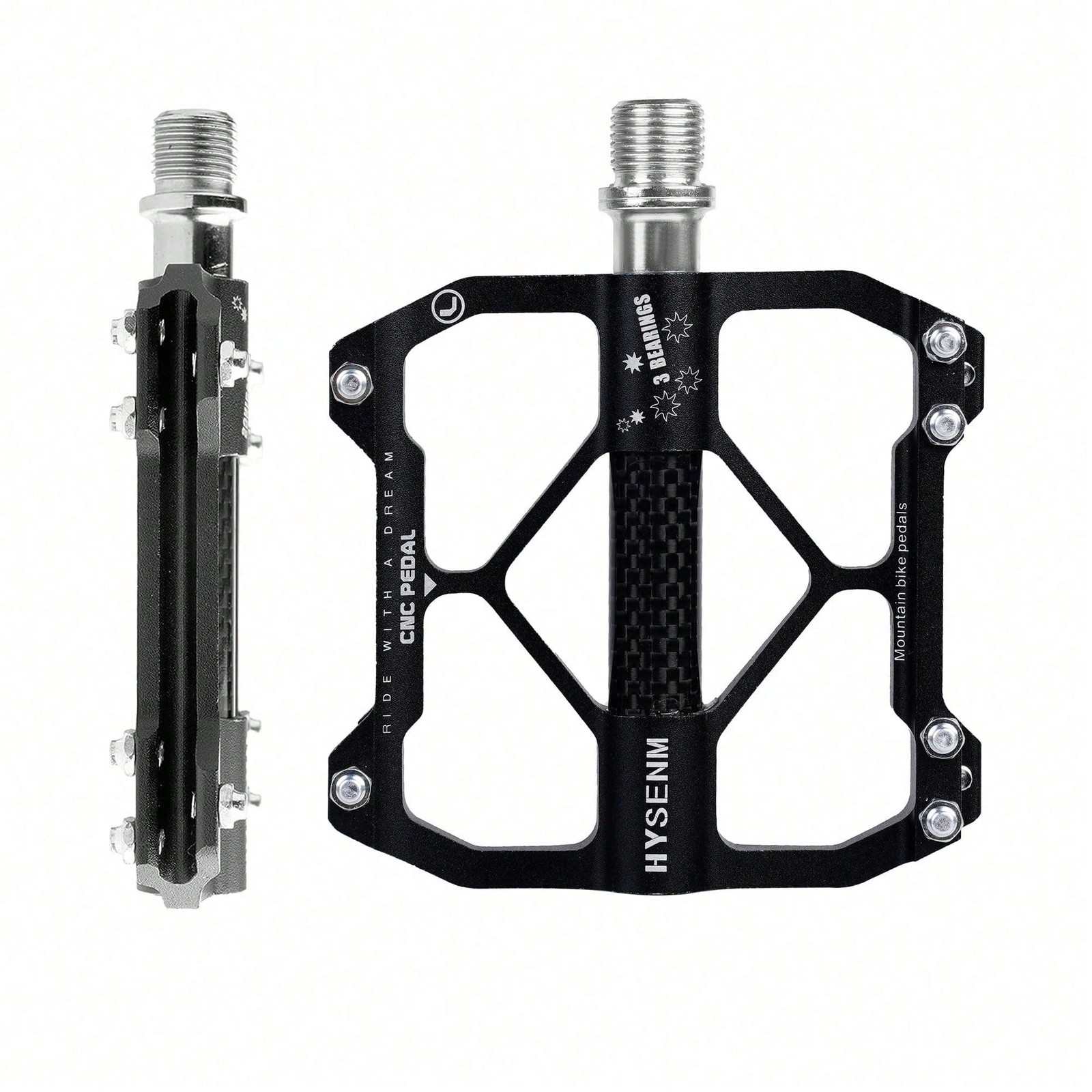Mountain Bike Pedals Aluminum 9/16 Inch MTB Bicycle Pedals Platform Flat Pedals